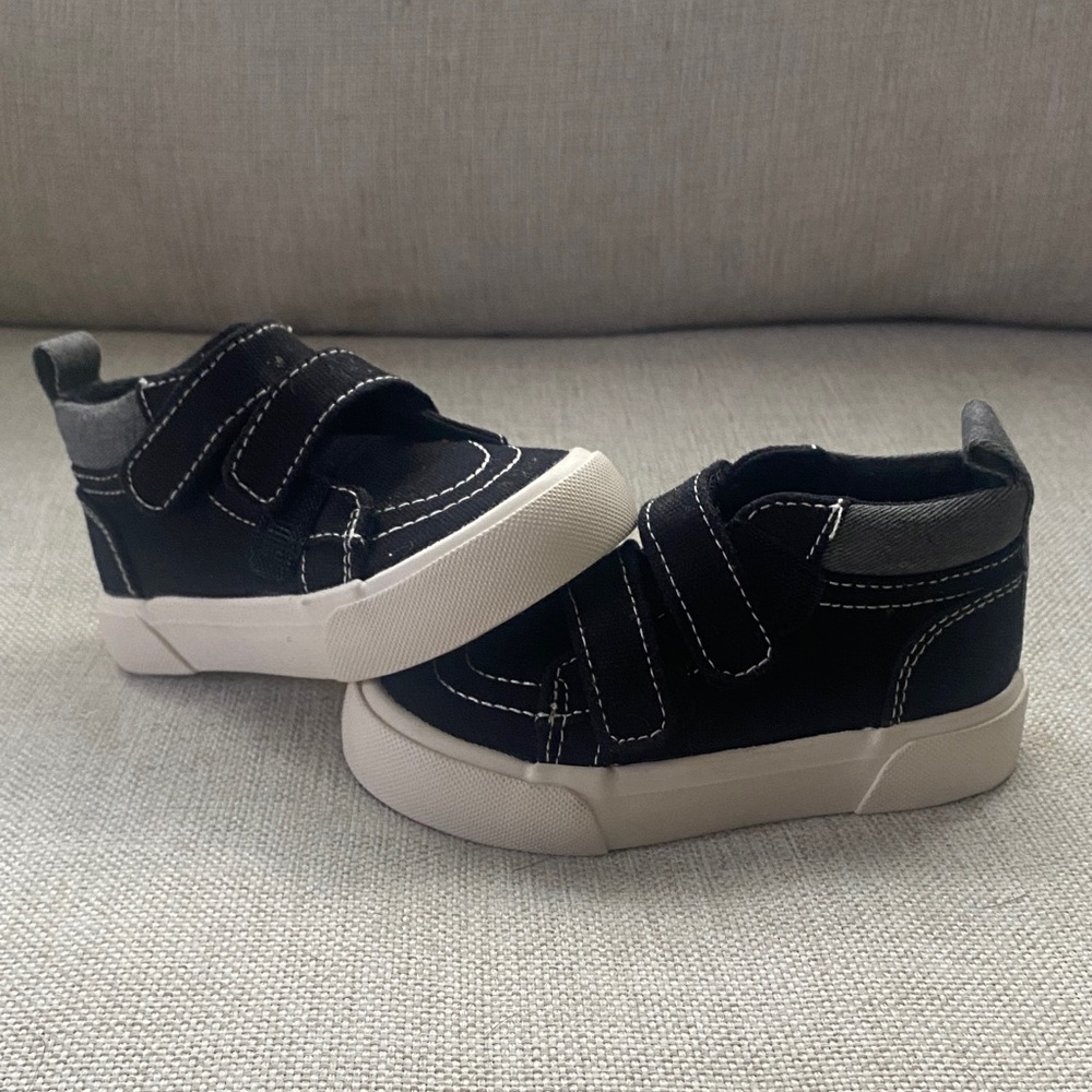 Black Kids Shoes with Velcro Straps